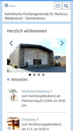 Vorschau der mobilen Webseite st-martinus-waldenbuch-steinenbronn.drs.de, Katholische Kirchengemeinde St. Martinus