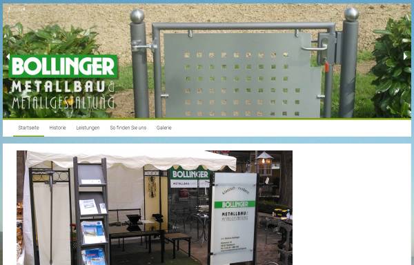 Vorschau von www.bollinger-metallbau.de, Bollinger, Metallgestaltung & Kunstschmiede