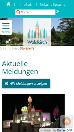 Vorschau der mobilen Webseite www.stadt-waldkirch.de, Stadt Waldkirch