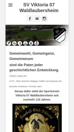 Vorschau der mobilen Webseite sv-waldlaubersheim.de, SV Viktoria 07 Waldlaubersheim e.V.