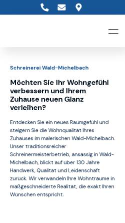Vorschau der mobilen Webseite schreinerei-siefert.de, Schreinerei Siefert- Möbelschreinerei - Weinheim, Heidelberg, Mannheim