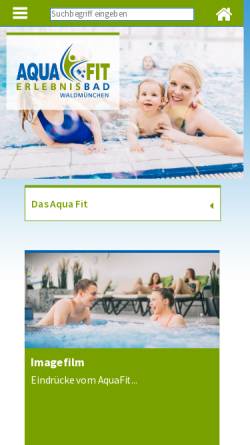 Vorschau der mobilen Webseite www.erlebnisbad-aquafit.de, Erlebnisbad Aqua-Fit