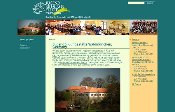 Vorschau von www.jugendbildungsstaette.org, Jugendbildungsstätte Waldmünchen