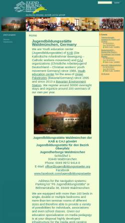 Vorschau der mobilen Webseite www.jugendbildungsstaette.org, Jugendbildungsstätte Waldmünchen