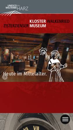 Vorschau der mobilen Webseite www.kloster-walkenried.de, Kloster Walkenried