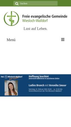 Vorschau der mobilen Webseite www.feg-wiwa.de, Freie evangelische Gemeinde