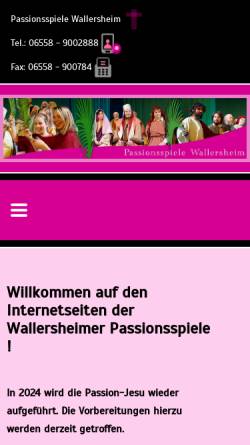 Vorschau der mobilen Webseite www.passionsspiele-wallersheim.de, Passionsspiele Wallersheim