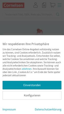 Vorschau der mobilen Webseite sprachtest.cornelsen.de, GER-Einstufungstests (Cornelsen)