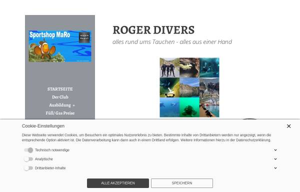 Vorschau von www.rogerdivers.de, Roger Divers