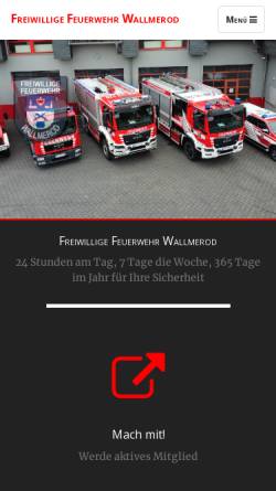 Vorschau der mobilen Webseite feuerwehr-wallmerod.de, Freiwillige Feuerwehr Wallmerod
