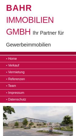 Vorschau der mobilen Webseite www.bahr-immo.de, Bahr Immobilien GmbH