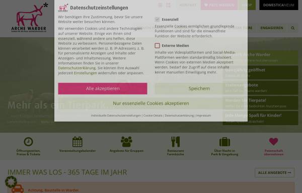 Vorschau von www.arche-warder.de, Arche Warder