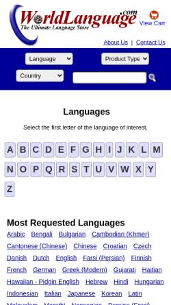 Vorschau der mobilen Webseite www.worldlanguage.com, Sprachen der Welt
