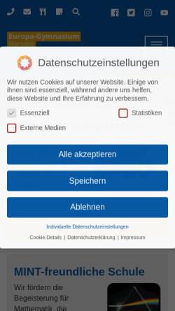 Vorschau der mobilen Webseite gymnasium-warstein.de, Gymnasium Warstein