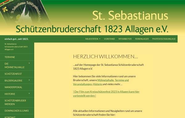 Vorschau von www.schuetzenbruderschaft-allagen.de, Sankt Sebastianus Schützenbruderschaft 1823 Allagen e.V.