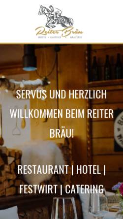 Vorschau der mobilen Webseite www.hotel-reiter-braeu.de, Reiter-Bräu OHG