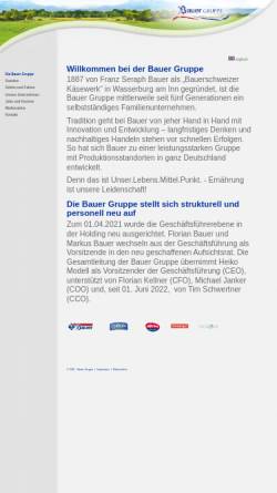 Vorschau der mobilen Webseite bauer-gruppe.de, Bauer