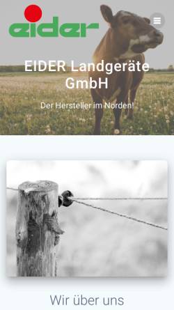 Vorschau der mobilen Webseite eiderlandgeraete.de, Eider Landgeräte GmbH