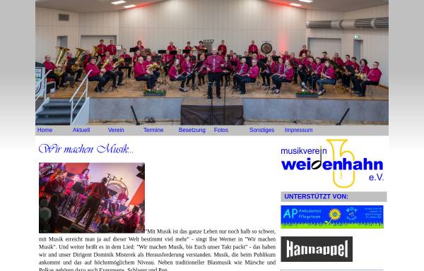 Vorschau von www.mvw-ww.de, Musikverein Weidenhahn e.V.
