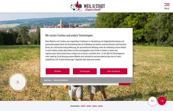 Vorschau von www.weil-der-stadt.de, Weil der Stadt