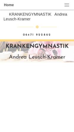 Vorschau der mobilen Webseite www.leusch-kramer.de, Krankengymnastik Andrea Leusch-Kramer