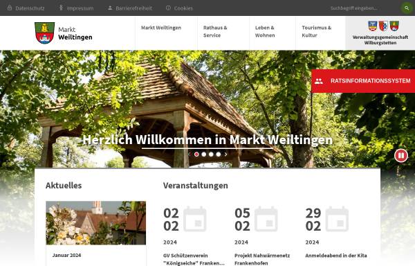Vorschau von www.weiltingen.de, Markt Weiltingen