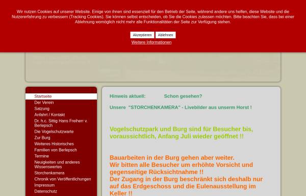Vorschau von www.vogelschutzwarte.de, Verein der Freunde der Vogelschutzwarte e.V. Seebach