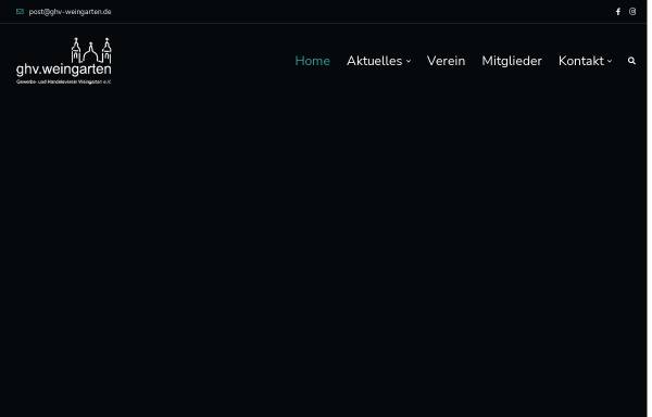 Vorschau von www.ghv-weingarten.de, Gewerbe- und Handelsverein Weingarten e.V.