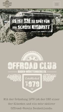 Vorschau der mobilen Webseite orcbw.de, Off-Road-Club Baden-Württemberg e.V.