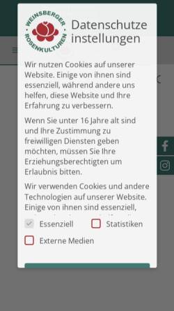 Vorschau der mobilen Webseite www.weinsberger-rosen.de, Weinsberger Rosenkulturen