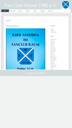 Vorschau der mobilen Webseite fan-club-weisel.de, Fan Club Weisel e.V.