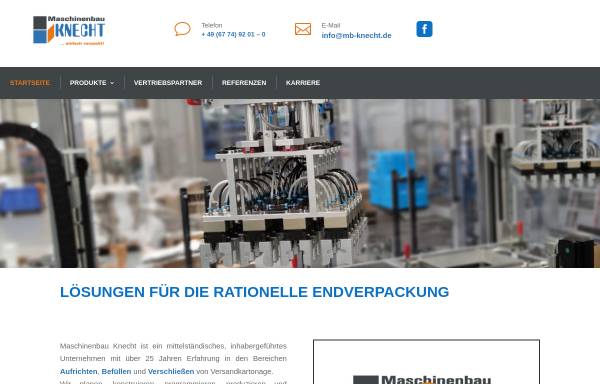 Vorschau von www.mb-knecht.de, Maschinenbau Knecht GmbH