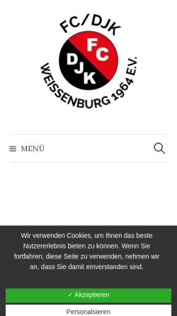 Vorschau der mobilen Webseite www.fcdjk.de, FC/DJK Weißenburg