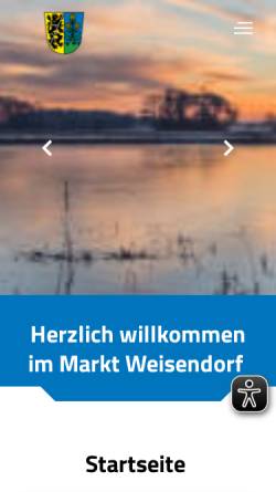 Vorschau der mobilen Webseite www.weisendorf.de, Gemeinde Weisendorf