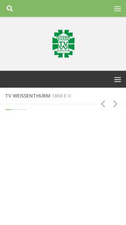 Vorschau der mobilen Webseite www.tv-weissenthurm.de, Turnverein Weißenthurm 1868 e.V.