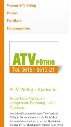 Vorschau der mobilen Webseite weiterstadt-autoteile.de, ATV Phötig Auto-Teile-Verkauf