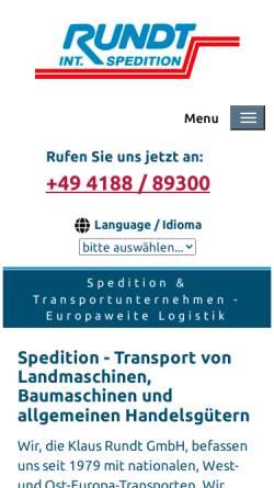 Vorschau der mobilen Webseite www.klaus-rundt.de, Klaus Rundt GmbH