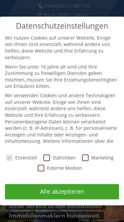 Vorschau der mobilen Webseite www.immoticket24.de, Immoticket24.de