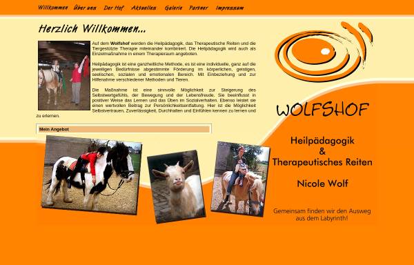 Wolfshof Welling - Heilpädagogik & Therapeutisches Reiten - Nicole Wolf