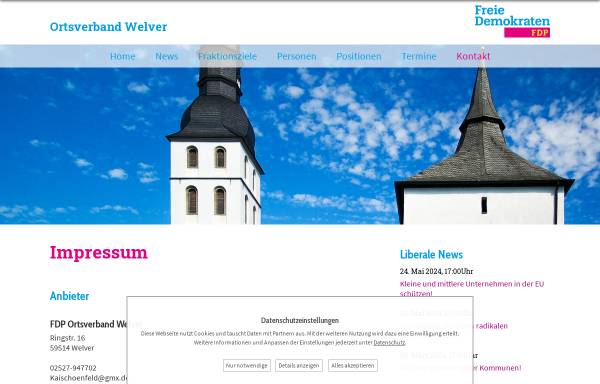 Vorschau von www.fdp-welver.de, FDP Welver