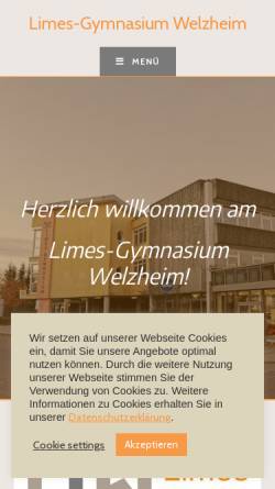 Vorschau der mobilen Webseite www.limes-gymnasium-welzheim.de, Limes-Gymnasium Welzheim