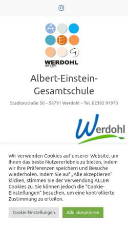 Vorschau der mobilen Webseite aeg-werdohl.de, Albert Einstein Gesamtschule