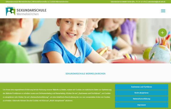 Vorschau von www.sekundarschule-wermelskirchen.de, Städtische Hauptschule