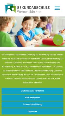 Vorschau der mobilen Webseite www.sekundarschule-wermelskirchen.de, Städtische Hauptschule