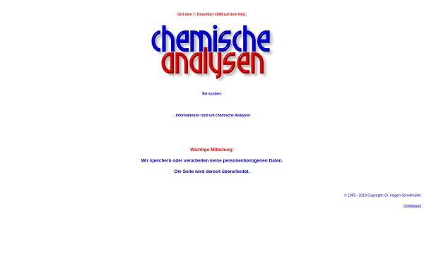 Vorschau von www.chemische-analysen.de, Analytik [chemische-analysen.de]