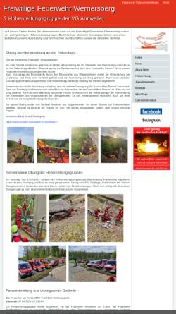 Vorschau der mobilen Webseite www.feuerwehr-wernersberg.de, Freiwillige Feuerwehr Wernersberg