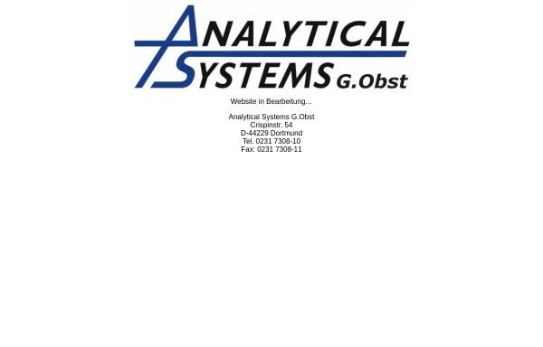Vorschau von www.analytical.de, AS Analytical Systems GmbH