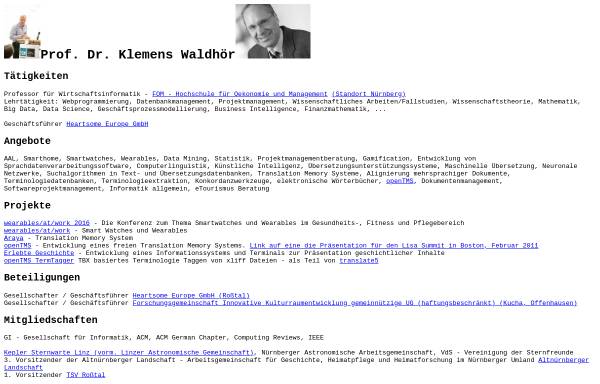 Vorschau von www.waldhor.com, Dr. Klemens Waldhör