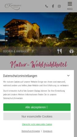 Vorschau der mobilen Webseite www.kastenholz-eifel.de, Hotel Kastenholz