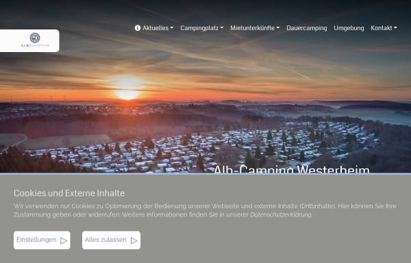 Vorschau von www.alb-camping.de, Alb Camping Westerheim - Litz & Weller GmbH & Co. KG